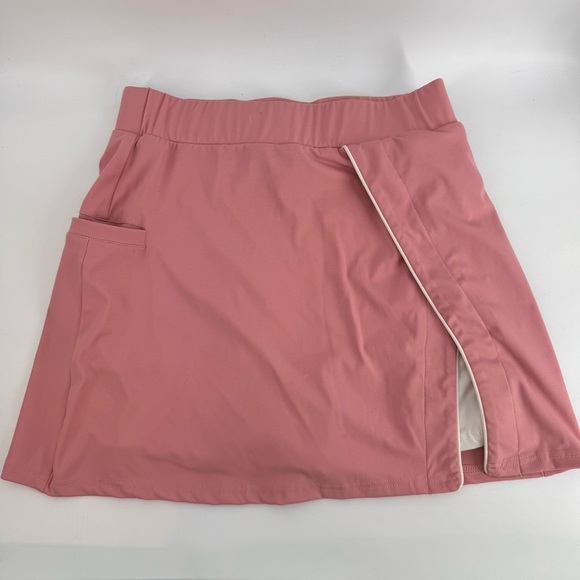 WHITE BIRCH PINK TENNIS SKORT WITH BUILT-IN SHORTS - Picture 2 of 7